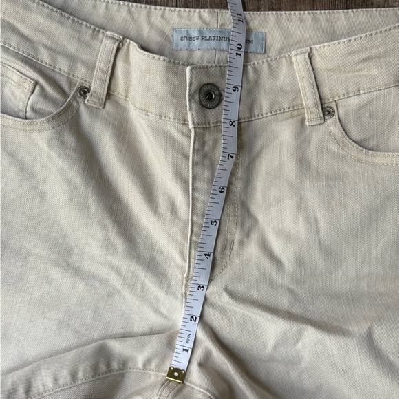 Chico's Platinum Denim Kahki Color Women's Size 0.5 Regular - Picture 5 of 11